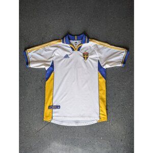Vintage Adidas Sweden 2000/02 Away Soccer Jersey Football Mens S White